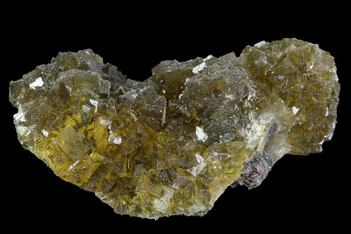 Yellow, Cubic Fluorite Crystal Cluster - Spain #98704